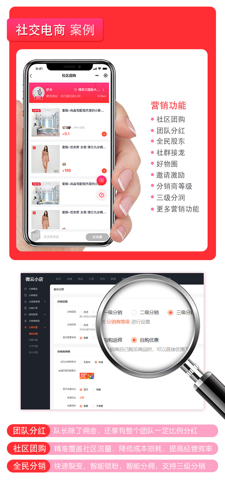 微云三級(jí)分銷(xiāo)小程序商城系統(tǒng)開(kāi)發(fā)(圖9)